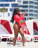 Voltage Sculpted Bodysuit — Signature Red